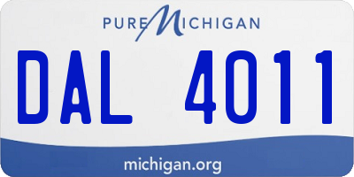 MI license plate DAL4011