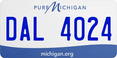 MI license plate DAL4024