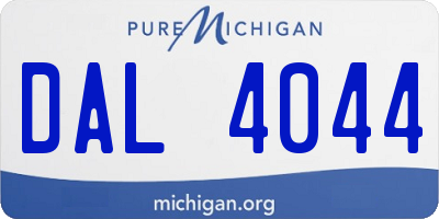 MI license plate DAL4044