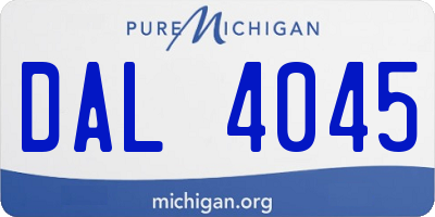 MI license plate DAL4045