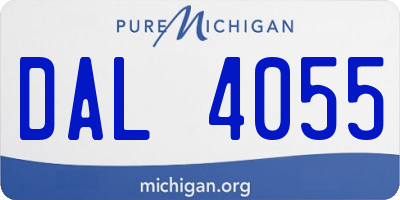 MI license plate DAL4055