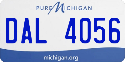 MI license plate DAL4056