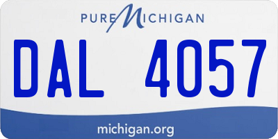 MI license plate DAL4057