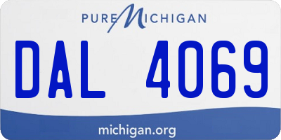 MI license plate DAL4069