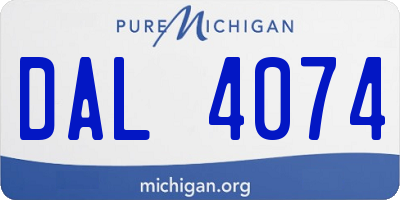 MI license plate DAL4074