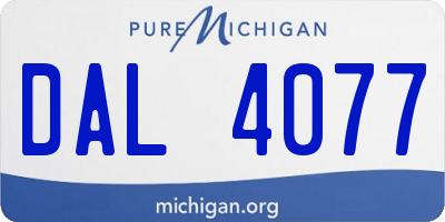 MI license plate DAL4077