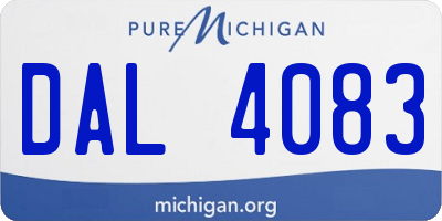 MI license plate DAL4083