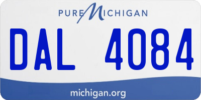 MI license plate DAL4084