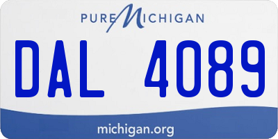 MI license plate DAL4089