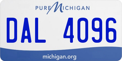 MI license plate DAL4096
