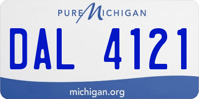MI license plate DAL4121