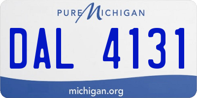 MI license plate DAL4131