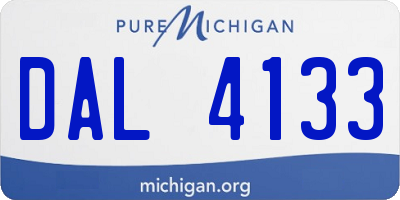 MI license plate DAL4133