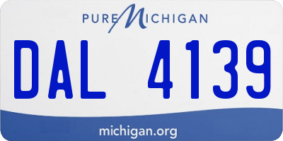 MI license plate DAL4139