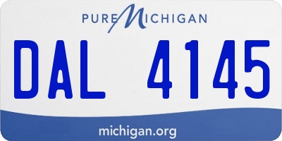 MI license plate DAL4145