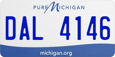 MI license plate DAL4146