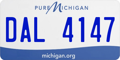 MI license plate DAL4147