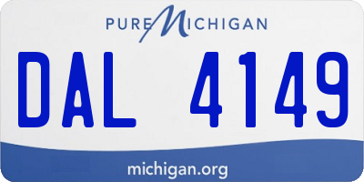 MI license plate DAL4149