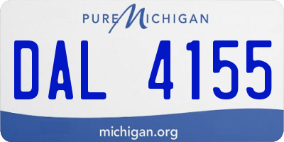 MI license plate DAL4155