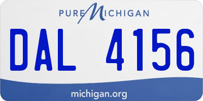 MI license plate DAL4156