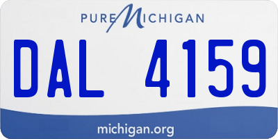 MI license plate DAL4159