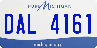 MI license plate DAL4161