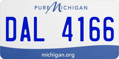 MI license plate DAL4166