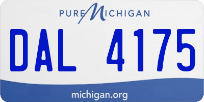 MI license plate DAL4175