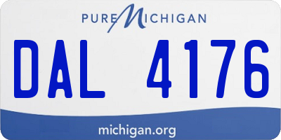 MI license plate DAL4176