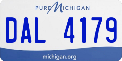 MI license plate DAL4179