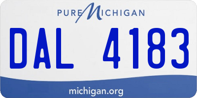 MI license plate DAL4183