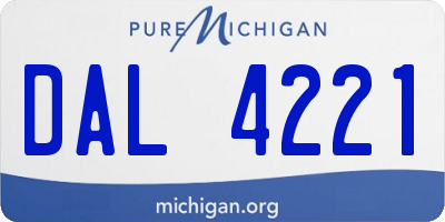 MI license plate DAL4221
