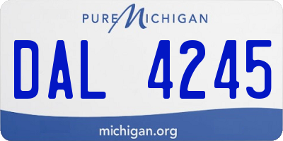 MI license plate DAL4245