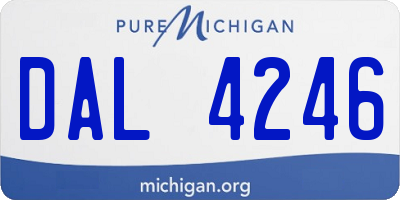 MI license plate DAL4246