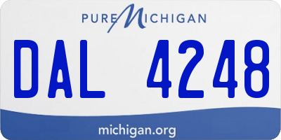 MI license plate DAL4248