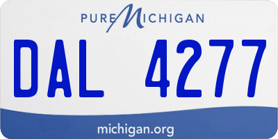 MI license plate DAL4277