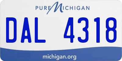 MI license plate DAL4318