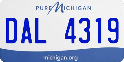 MI license plate DAL4319
