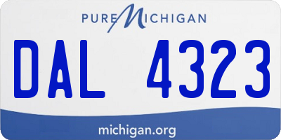 MI license plate DAL4323