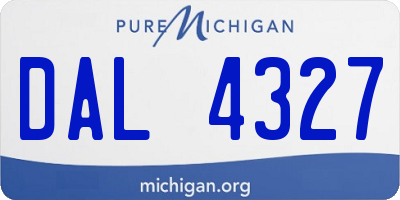 MI license plate DAL4327