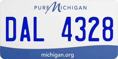 MI license plate DAL4328