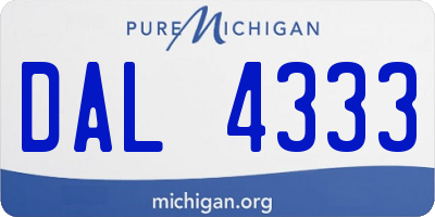 MI license plate DAL4333