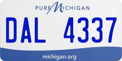 MI license plate DAL4337