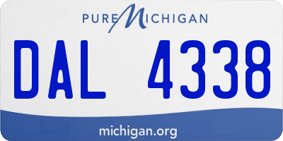 MI license plate DAL4338