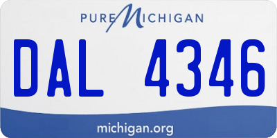 MI license plate DAL4346
