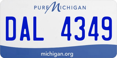 MI license plate DAL4349