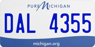 MI license plate DAL4355