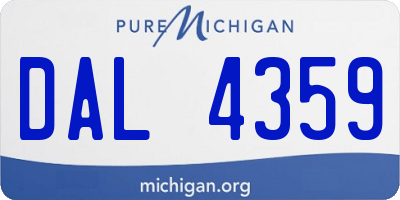 MI license plate DAL4359