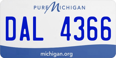 MI license plate DAL4366