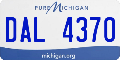 MI license plate DAL4370